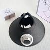 Wide Brim Sun Hat with Built-in Fan Summer Outdoor Straw Visor Hat with Solar/USB Powered Fan for Camping Fishing Hiking