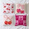 Kuddfodral Mjukt fodral För Körsbärssoffa Vardagsrum Hem Rosa Bekväm Kontor Rosettdekor Skyddande Kuddfodral