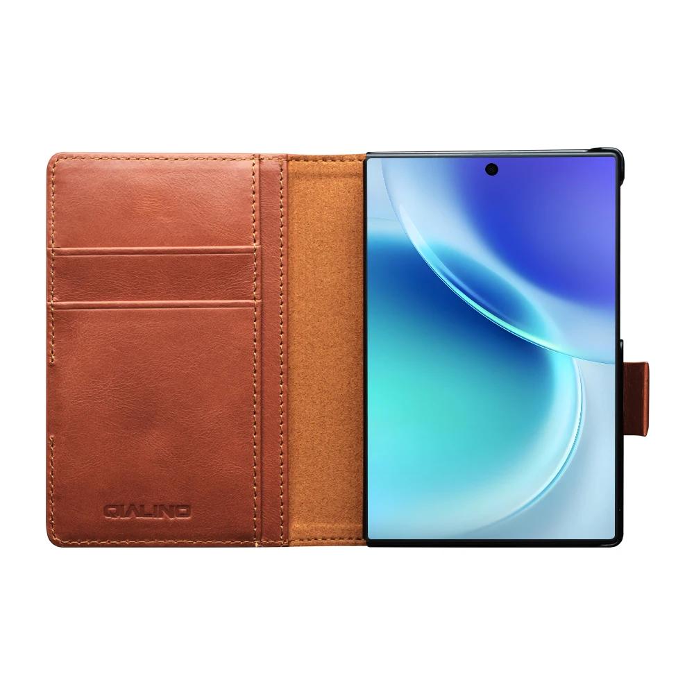 Pro Samsung Galaxy Z Fold8 Fold 8 Ultra Olejový vosk Pravá kůže Flip pouzdro s přihrádkou na karty Peněženka Vintage kryt z hovězí kůže pro Fold8