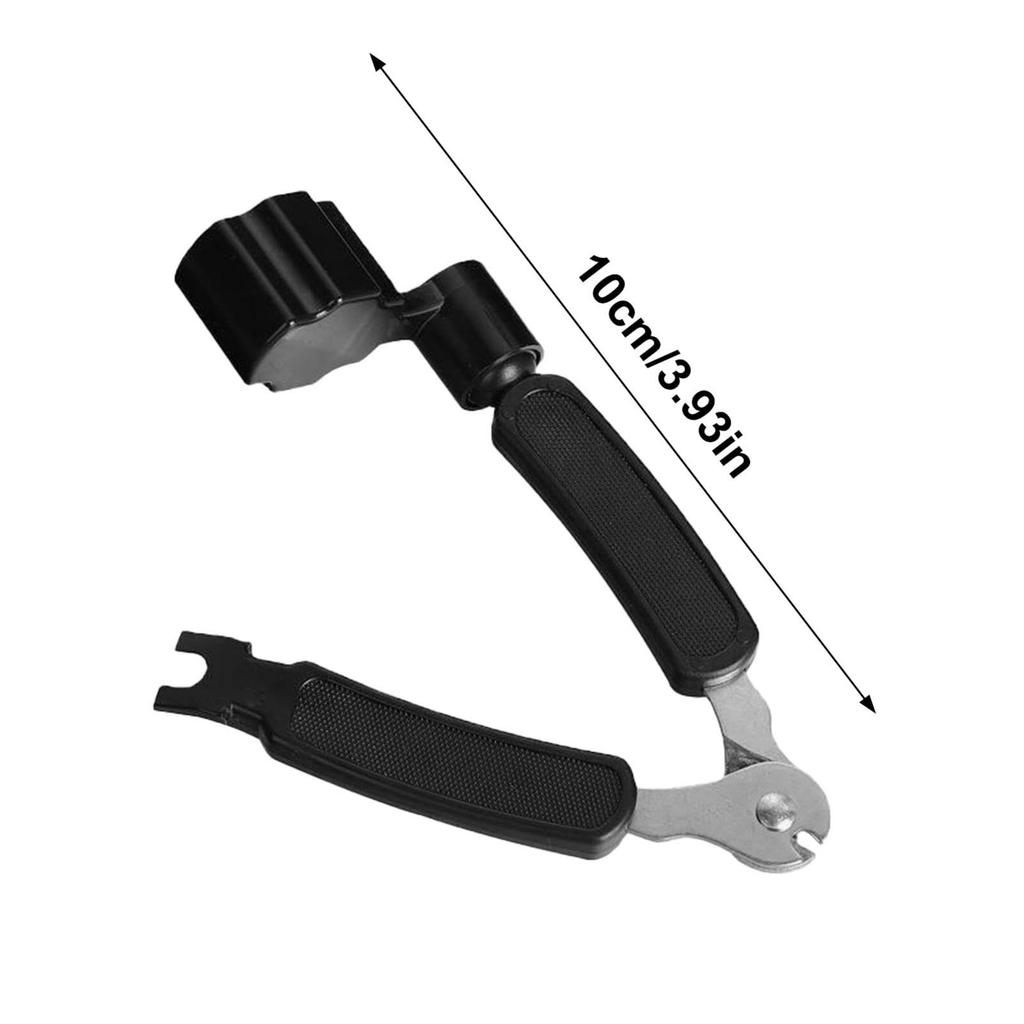 3-in-1 Guitar String Winder, Cutter, and Bridge Pin Puller - Multi-Tool for Acoustic and Bass Guitar Maintenance