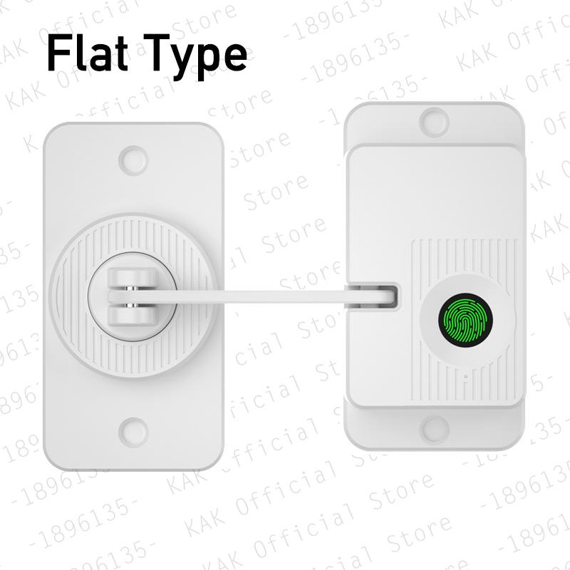 

KAK Fingerprint Drawer Lock Non-Punch Baby Child Safety Lock Window Refrigerator Security Door Lock Furniture Lock for Office