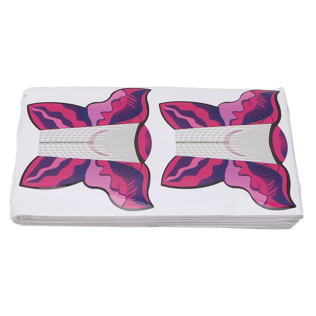 100 Stück Nagelform Verlängerungsaufkleber Selbstklebende Nagelspitzen Führungsaufkleber Maniküre Werkzeuge Rosarot