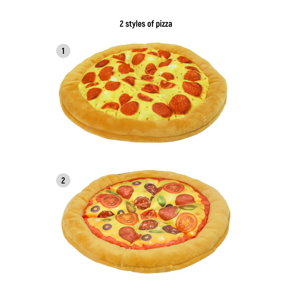 Custom Pizza Shapes Vocalize Grind Teeth Chew Interactive Plush Filled Dog Toys Squeaking Feeding Dog Toys