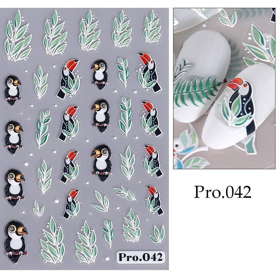 Shining Mermaid Nail Stickers Holographic Shell Star Fish 5D Decals Sea Animal Jellyfish Nail Art Sliders Scrub Summer Design