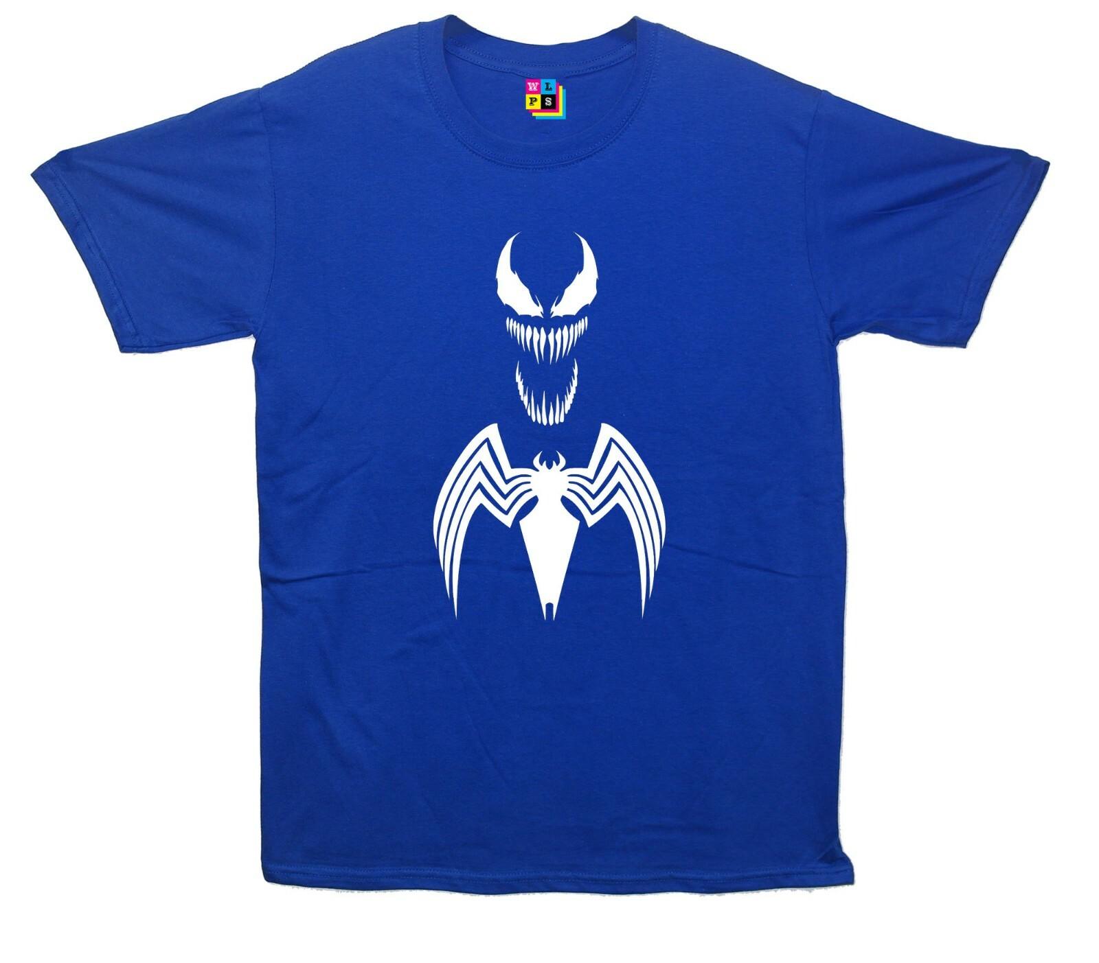 Spiderman / Venom Silhouette Printed T-Shirt (Spiderman/Venom Inspired) S