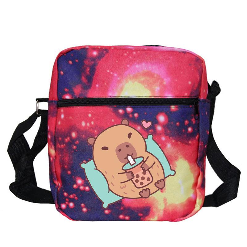 Fashion Versatile Children'S Portable Shoulder Bag Printed Trend Multifunctional Oblique Span Bag