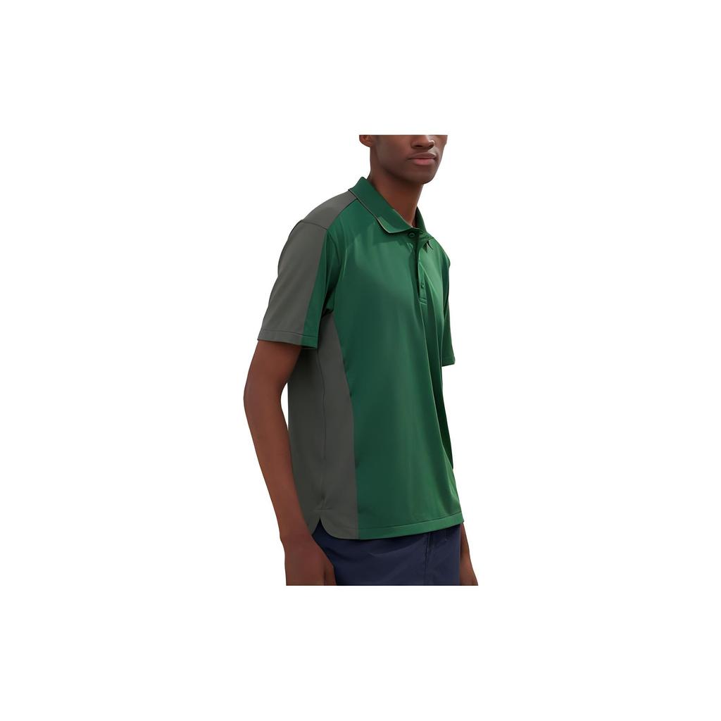 UNIQLO Color Block Casual Short Sleeve Polo Shirt Men tops Green 465862-55