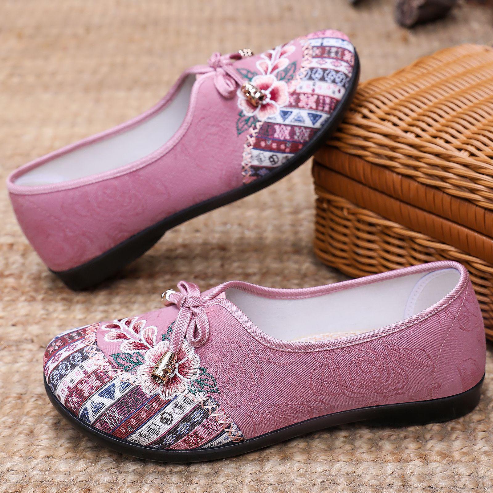 Spring Ethnic Style Plus Size Women s Embroidered Cloth Shoes 37