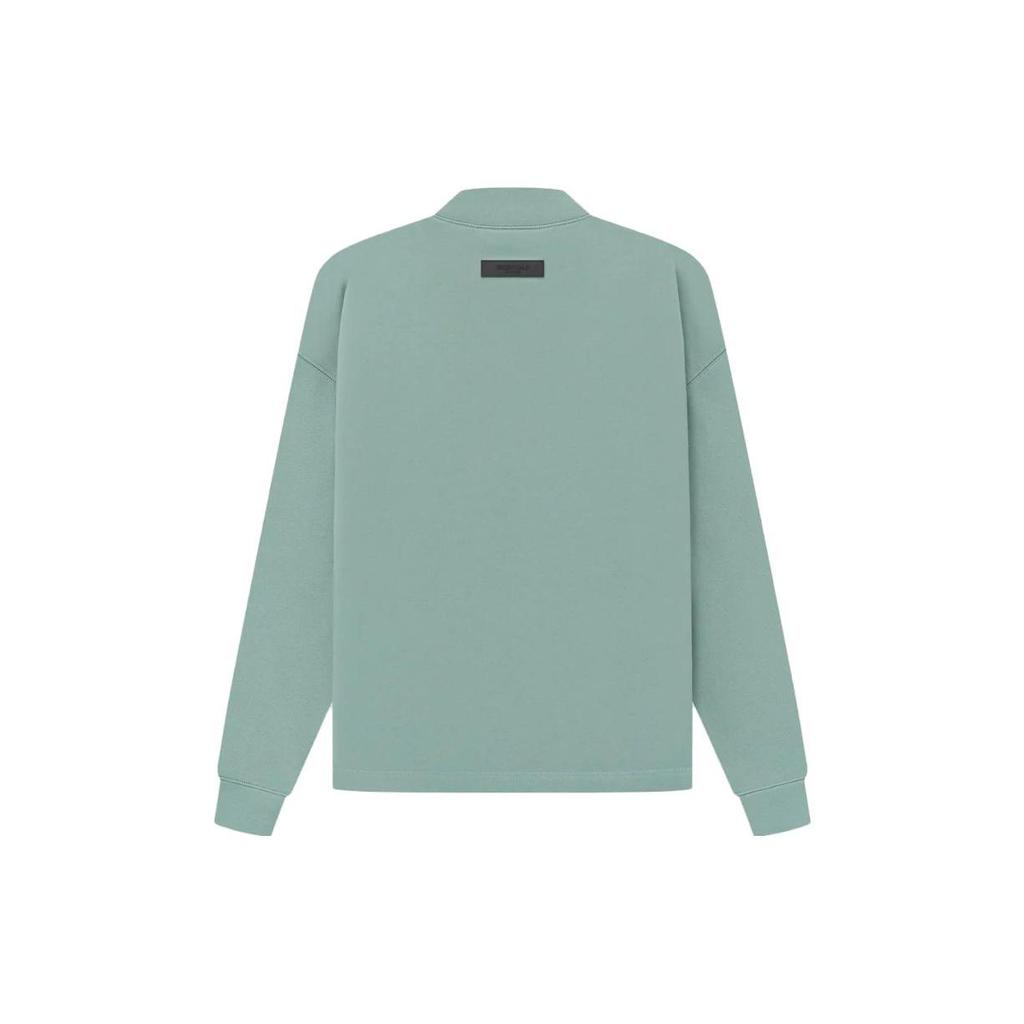 Fear of God Essentials SS23 Relaxed Crewneck Sweatshirt with Logo Print and Thick Warmth Men Tops Sycamore Haze-Blue FOG-SS23-023
