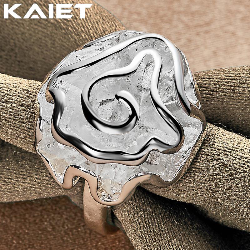 925 Sterling Silver Rose 6-10 Ring Wedding Party Charm For Women Jewelry