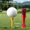Adjustable Golf Tee Height Setter 20-40mm Aluminum Alloy Tee Height Elevator Tool for Consistent Swings Training Accessories