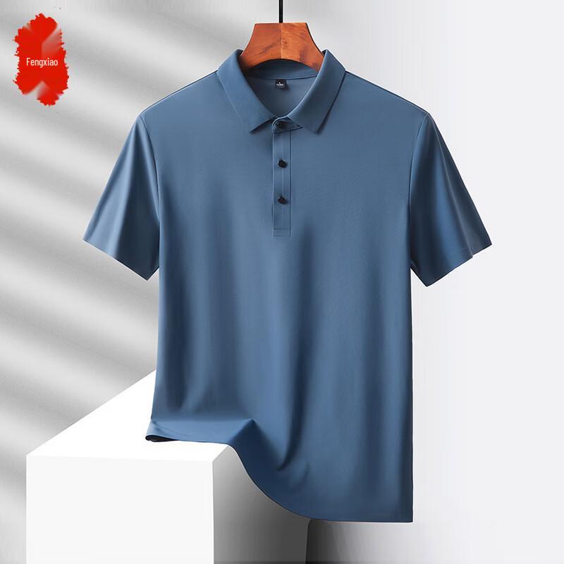 

Men s Ice Silk Short Sleeve Polo Shirt 4XL