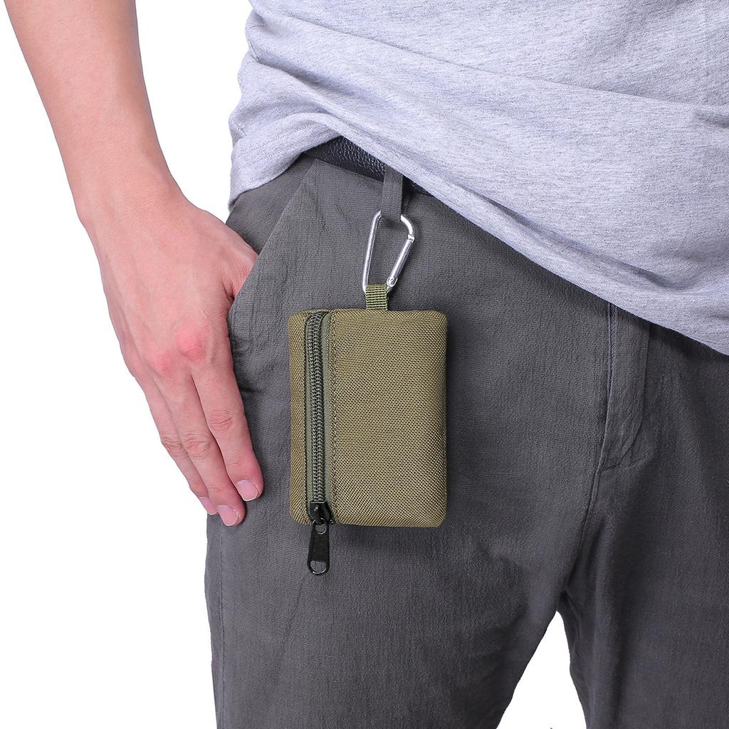 Outdoor Tactical Mini Coin Purse Key Bag Military Fan Outdoor Zipper Bag Sports Waist Bag Storage Accessory Bag One Pack