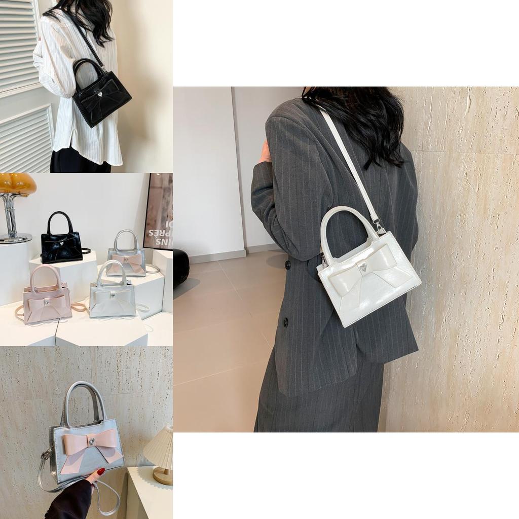 Stylish 2024 New Sweet Butterfly Knot Commute Single Shoulder Crossbody Handbag