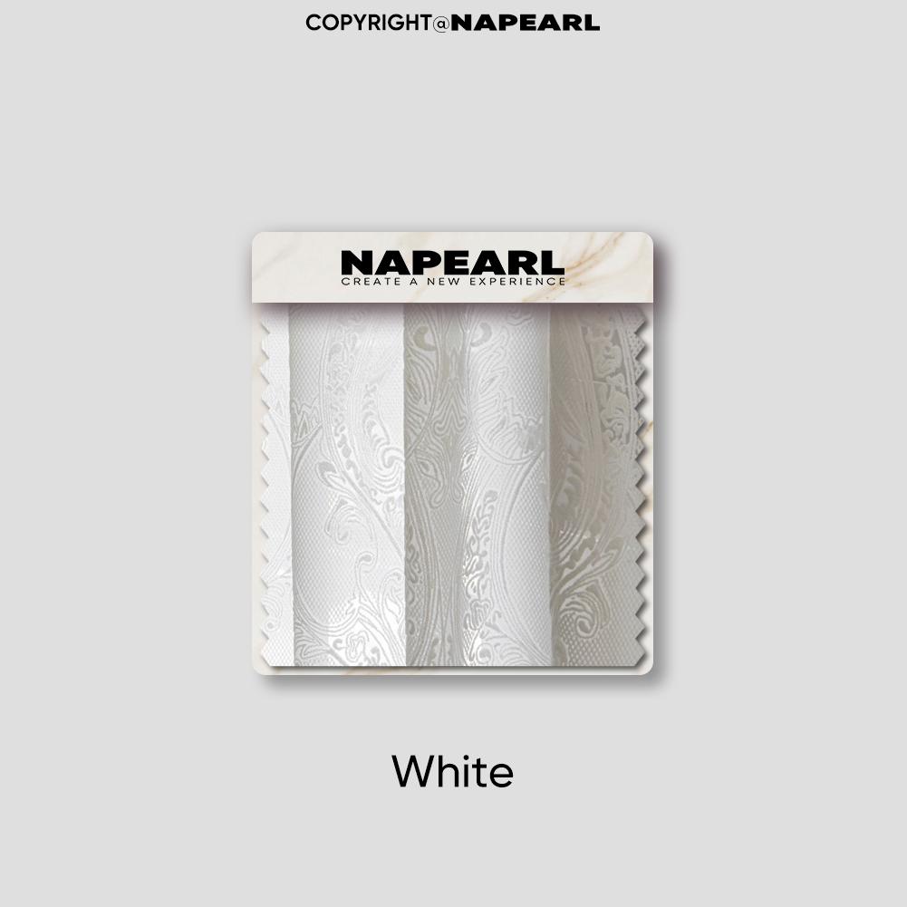 1PC NAPEARL French Jacquard White Translucent Sheer Curtain Comfortable Tulle for Living Room Bedroom Balcony Window Home Decor