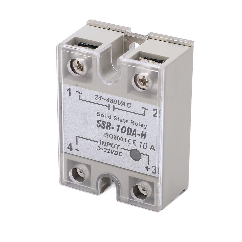 10A Einphasen-Halbleiterrelais SSR-Relaismodul für Steuerungssystem 3-32 VDC 24-480 VAC