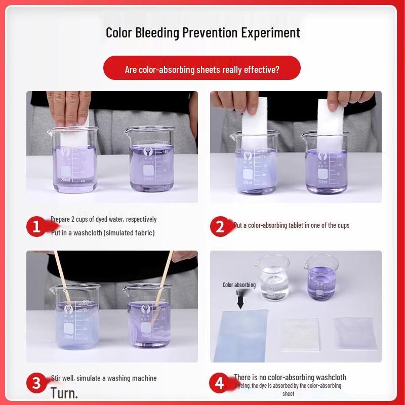 JINYIHOUSE Anti-Dyeing Color Catcher Laundry Sheets