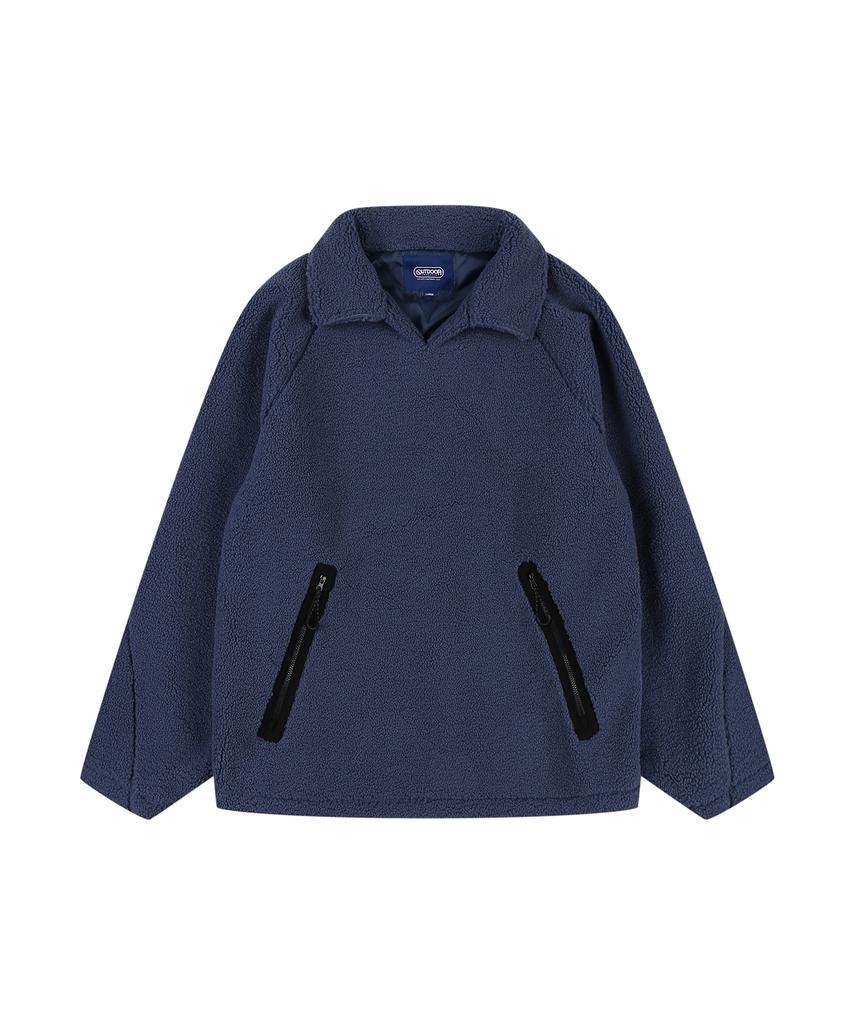 Outdoor Products Fleece Collar T-Shirt (Blue)