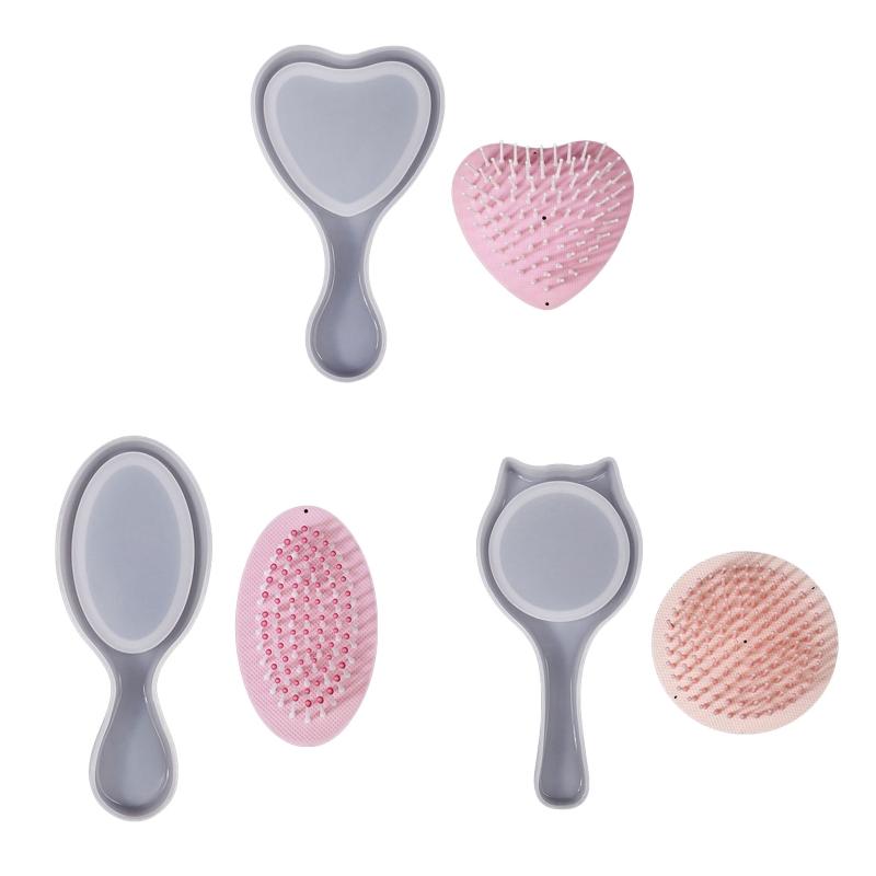 Resin Comb Silicone Molds Kit for DIY Combs Desk Ornaments Crafts Holiday Hanging Decorations Epoxy Resin Casting Molds