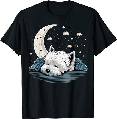 Napping Westie Pajama West Highland White Terrier Sleeping T-Shirt Unisex T-Shirt