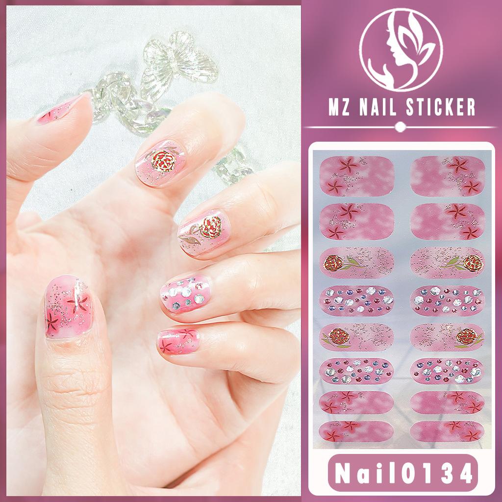 Nail16 Refers To Stereoscopic White Ultra Thin Non-trace Gel Nail Oil Film Popular Color Temperament Sweet Cool Wind Nail Art Sticker