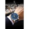 POEDAGAR Original Military Man Wristwatch Waterproof Luminous Chronograph Leather Strap Watches for Men Quartz Watch Reloj