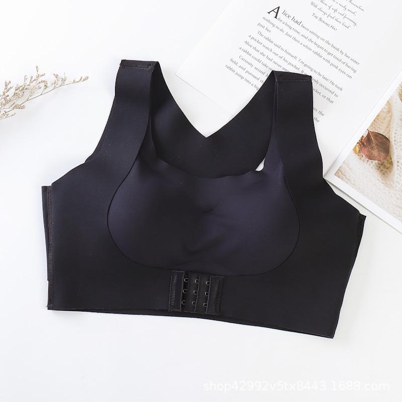

Corrective hunchback gathering breathable no steel ring no trace sexy back bra M/70B чёрный