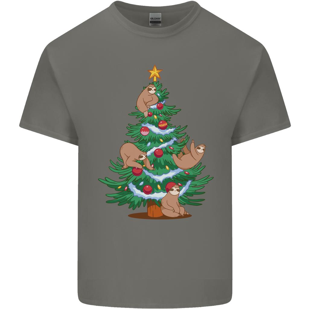 Sloth Christmas Tree Xmas Unisexs Light Cotton TShirt