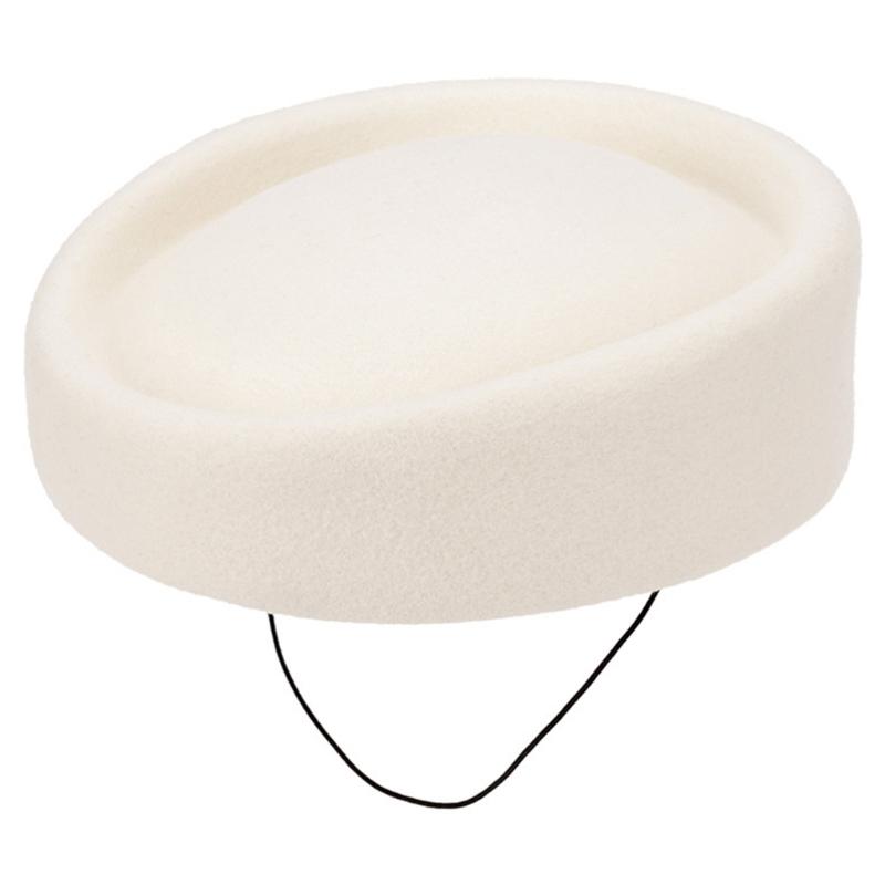Professioneller Woll-Flugbegleiterhut Traditionelle Flugbegleiterkappe für Damen Uniformpassendes Accessoire Kopfbedeckung
