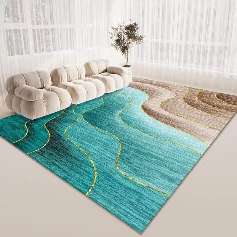 American Style High Quality Carpet Soft Anti-slip Design Large Living Room Area Rugs Decoration Bedroom Lounge Floor Mat Flannel