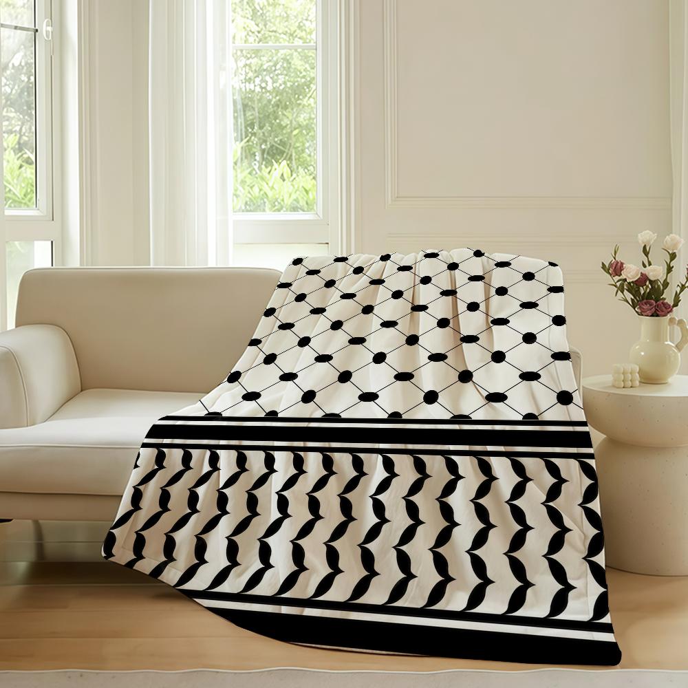 Fashion Hattah Keffiyeh Blanket Warm Soft Suitable For Bedroom Sofa Bed Living Room Office Travel Camping Gifts