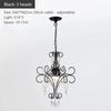 American Country Style Crystal Chandelier Iron Nordic Modern Living Room Candle Chandelier Bedroom Home Decoration Lighting