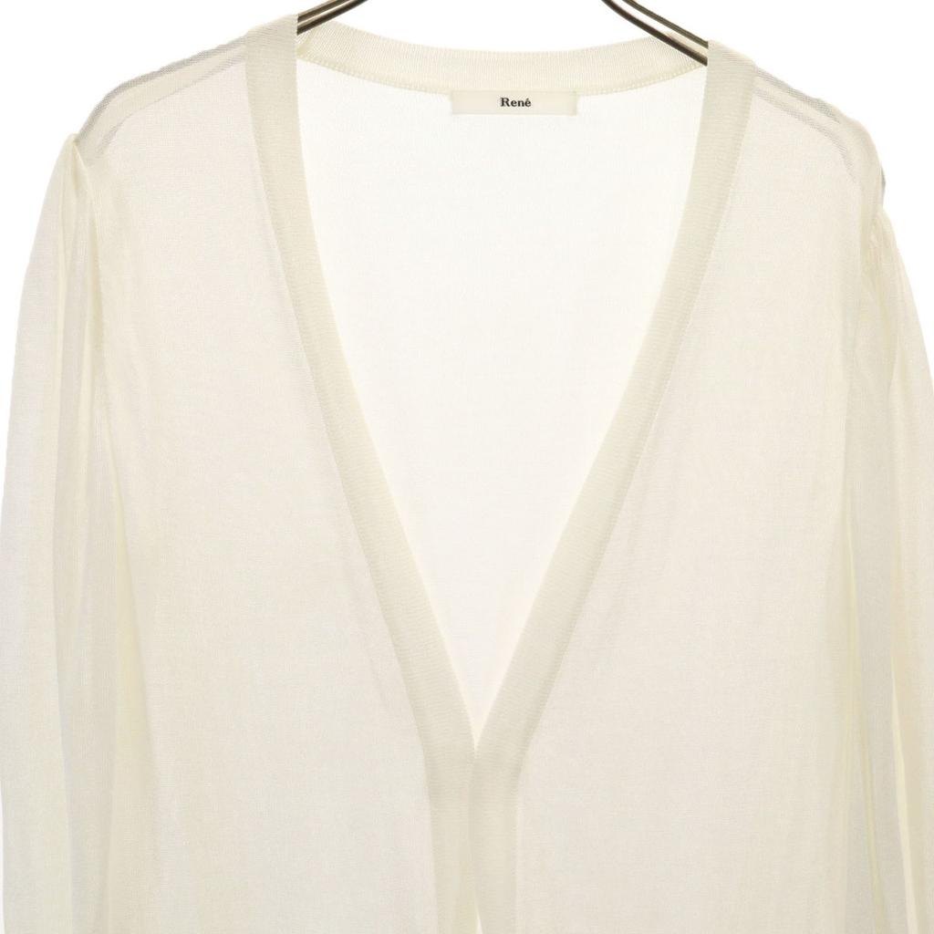 Rene made in Japan Long sleeve long knit cardigan 38 off white Women Used
