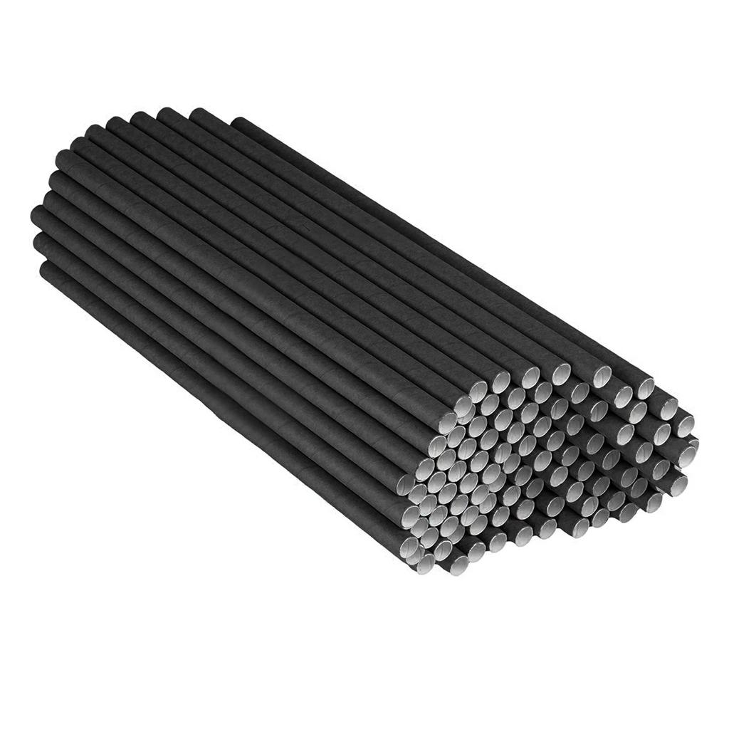 100 Pcs Drinking Straws Paper Straws 7.75 in Long Disposable Straws for Smoothies Tumblers Cocktail MilkShake for Party Travel