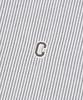 COVERNAT C Logo Oxford Stripe Half Shirt Grey