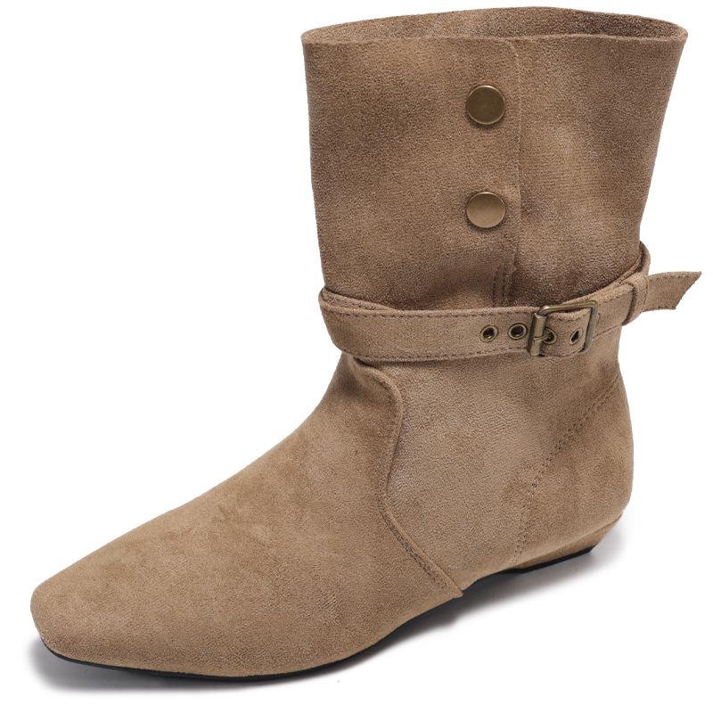 

Маленькие ботинки на голую ногу детские осенне-зимние новые маленькие короткие ботинки ботфорты казаки одинарные ботинки 40 хаки