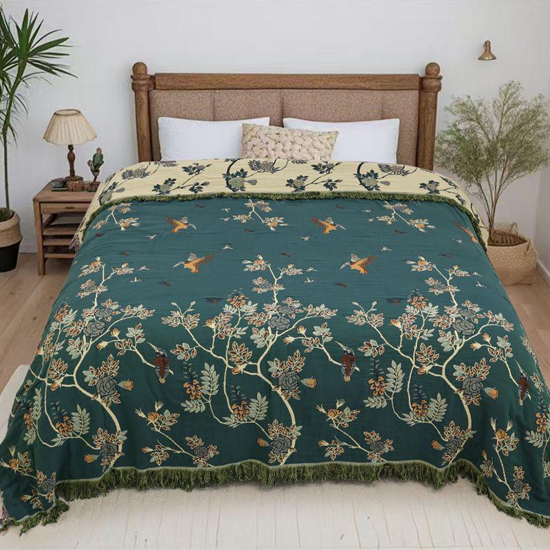 Five-Layer Pure Cotton Gauze Towel Blanket - Lightweight Summer Cover for Adults