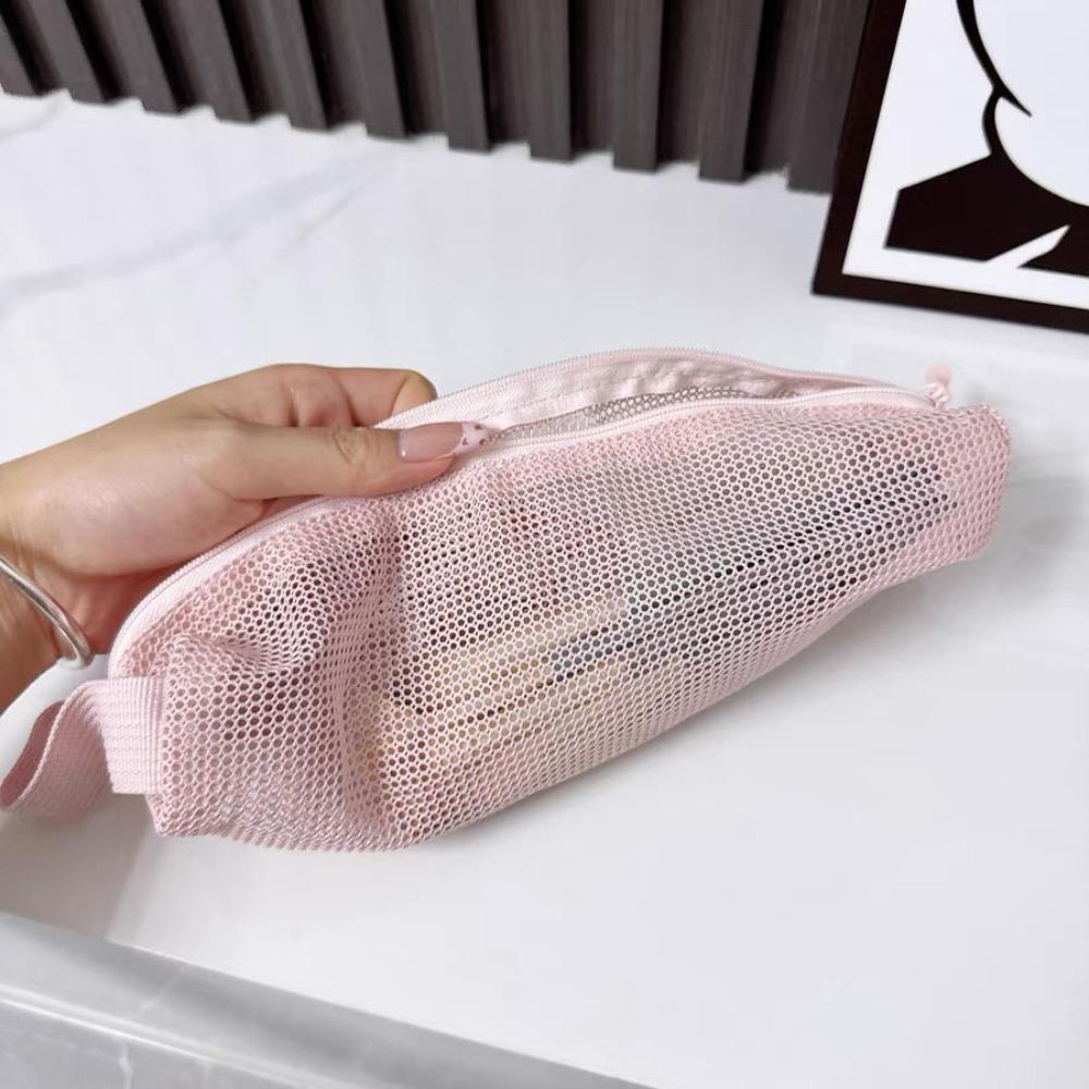 Breathable Mesh Toiletry Bag Foldable Washing Handbag Simple Toiletry Storage Bag  Business