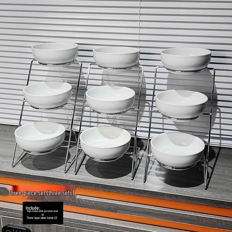 Modu Lanka 3-Tier Ceramic Condiment & Breakfast Display Set