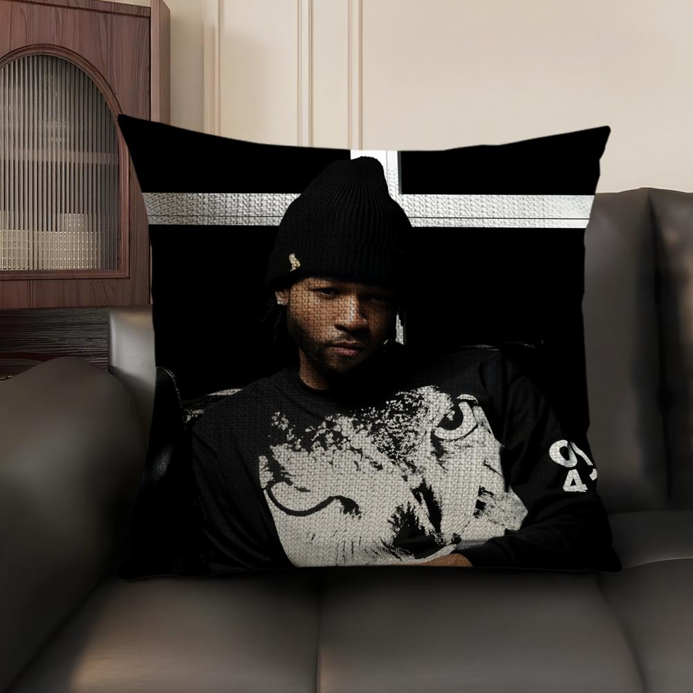P-Partynextdoor Singer Cushion Cover Natural Linen Organic Fabric Double-Sided Printing Sofa Home Decor Gift Pillow Case