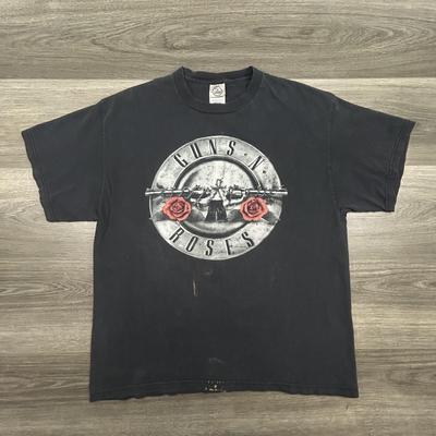 Vintage Guns N Roses Shirt Mens Large Black Bullet Logo Delta Rock Made In USA Unisex T-Shirt