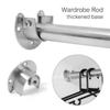 2PCS Stainless Steel Flange Seat Thick Furniture Hanger Rail Durable Round Tube Bracket
