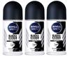 Nivea Men Invisible Black White 48 Hours Deodorant Roll On 50 Ml. 3 Pack L