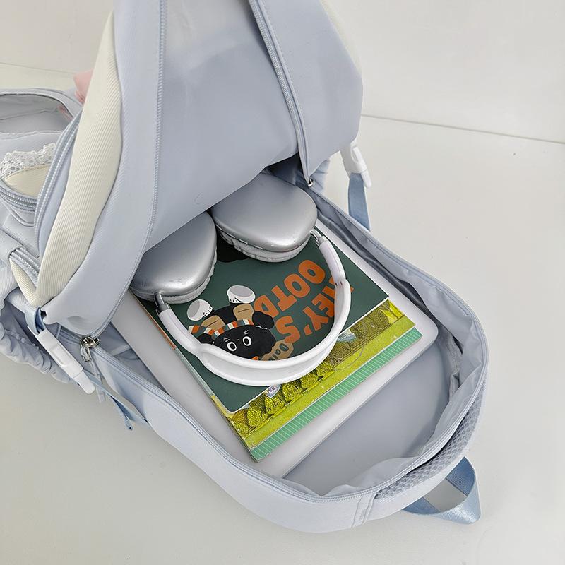 Schoolbag Korean college style cute backpack girl sweet niche dopamine student class schoolbag lightweight backpack