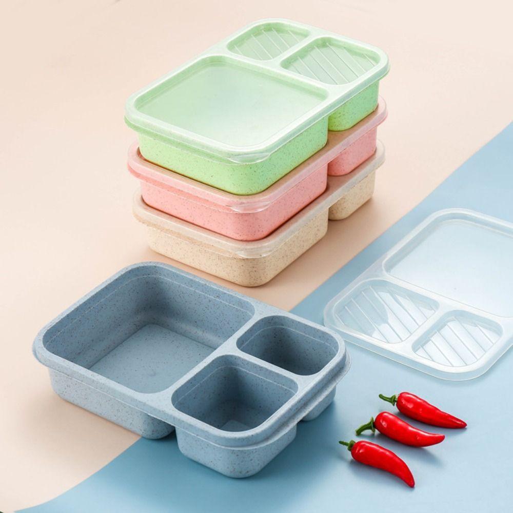 

4 Pack Heat-resistant Food Storage Containers Reusable Dinnerware Fruits Case Adult