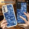 Phone Case: 2D Flat Samsung Galaxy A34 A35 M05 M06 S20 S22 S21 FE Plus 5G Gradient Protective Case, Blue Heart Little Bear, Christmas and Halloween Gi