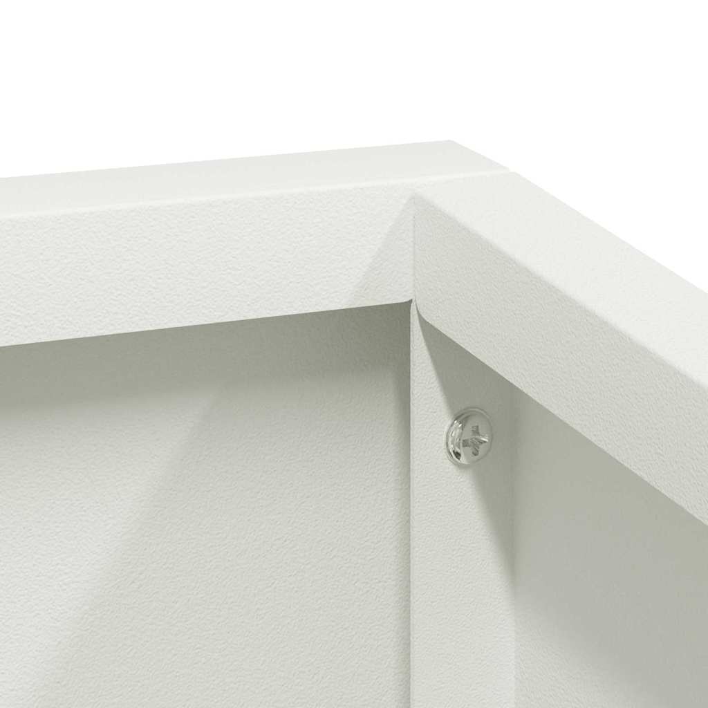 Garden Planter White 60 X 60 X 50 Cm Cold Rolled Steel