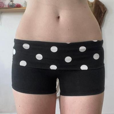 Y2K Summer Personalized Retro Polka Dot Contrasting Casual Shorts
