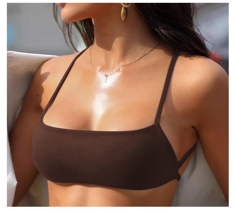 Women's Fitness Sports Bra with Chest Pad - Stylish Back, Supportive for Yoga & Running