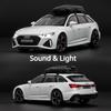 1/32 RS6 Car Model Toy Simulation Alloy Diecast Doors Opened Sound Light Shock Absorption Vehicle Models Ornaments Child Gifts